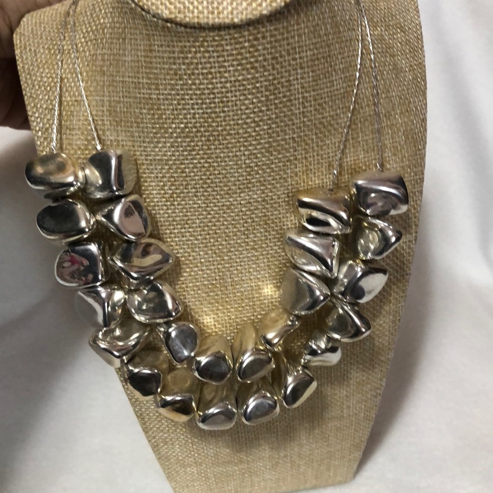 Silver color necklace
